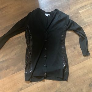 Black sequin cardigan